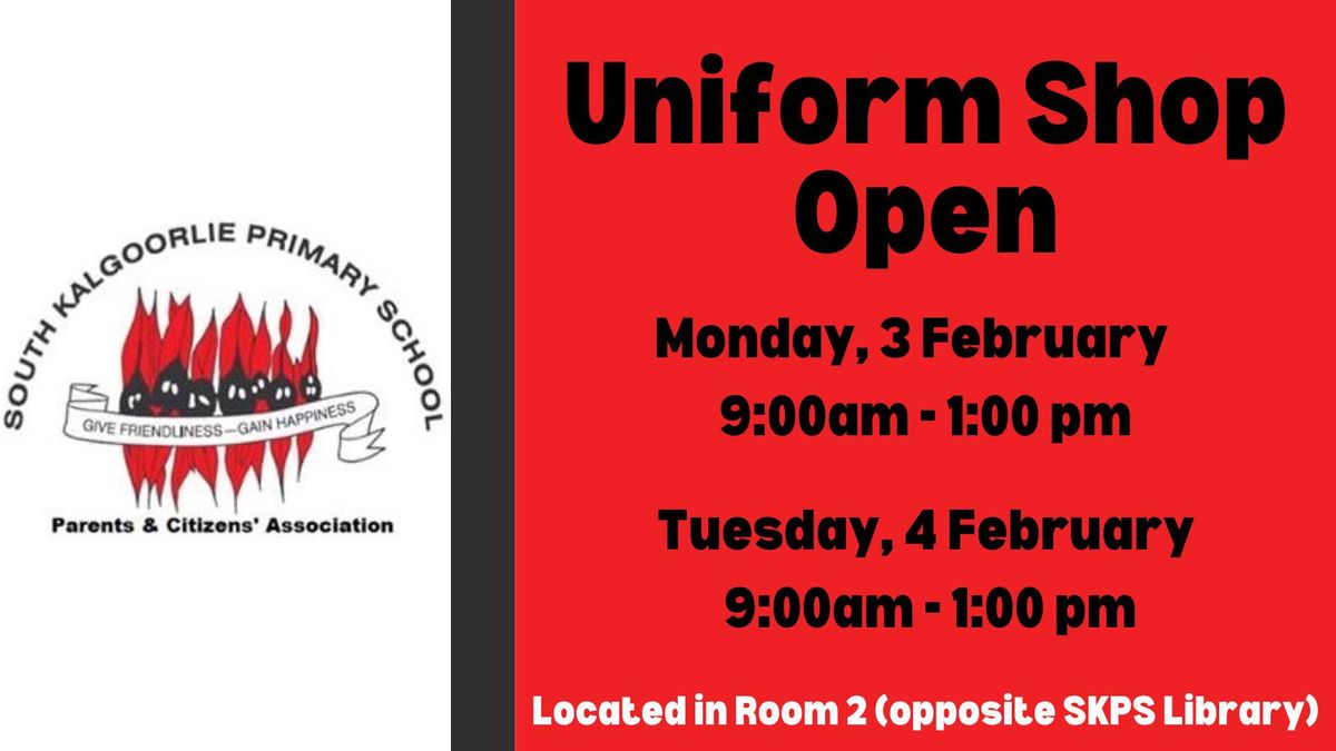 Uniform Shop Open