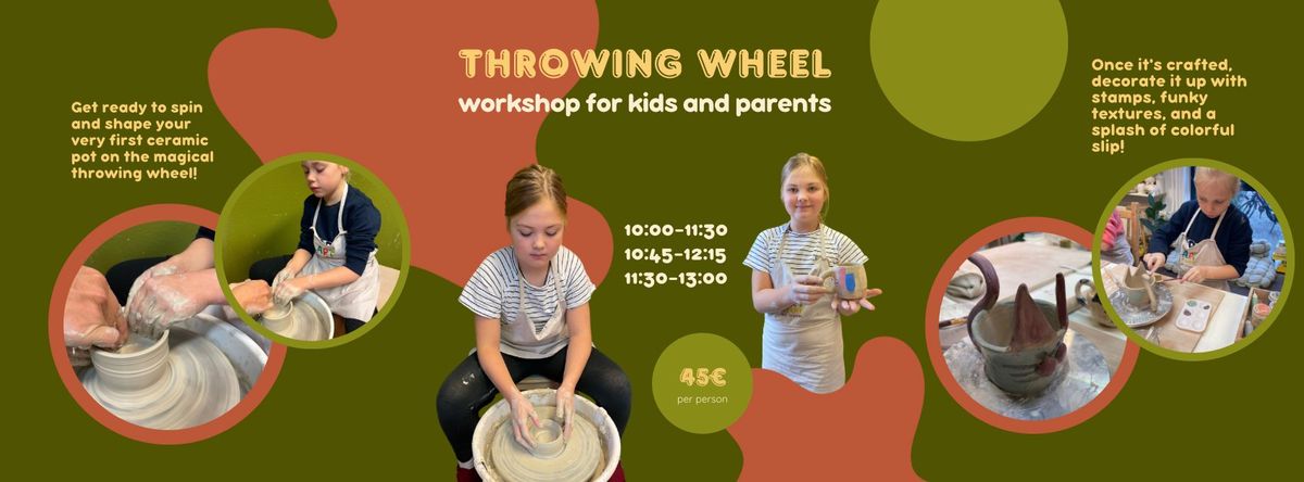 Throwing wheel workshop for kids and parents in haarlem