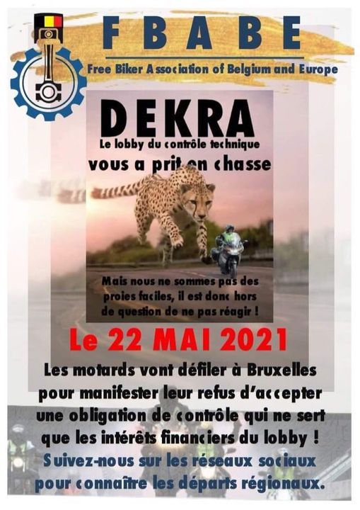 Manifestation franco-belge contre le CT Moto