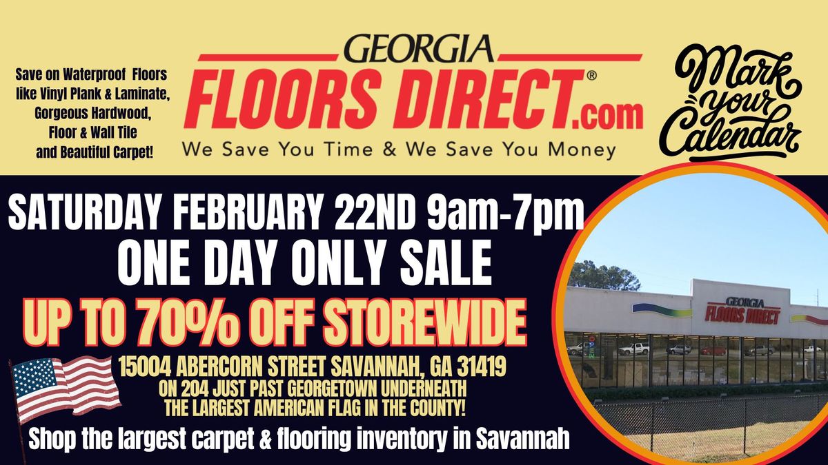 CARPET & FLOORING CLEARANCE SATURDAY FEB 22ND