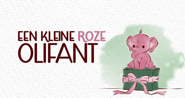 Een kleine roze olifant