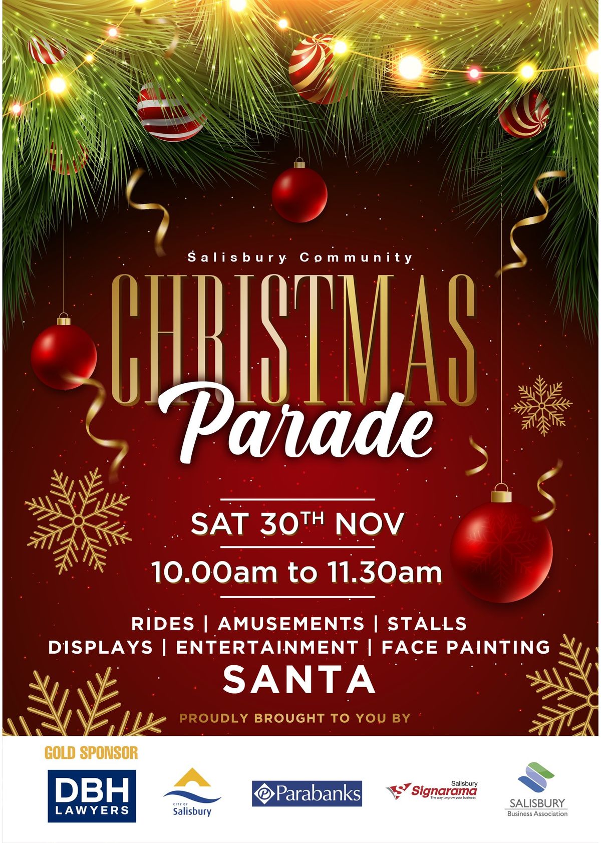 32nd Salisbury Community Christmas Parade & Christmas Markets