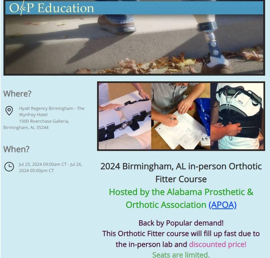 Orthotic Fitter Certification Course