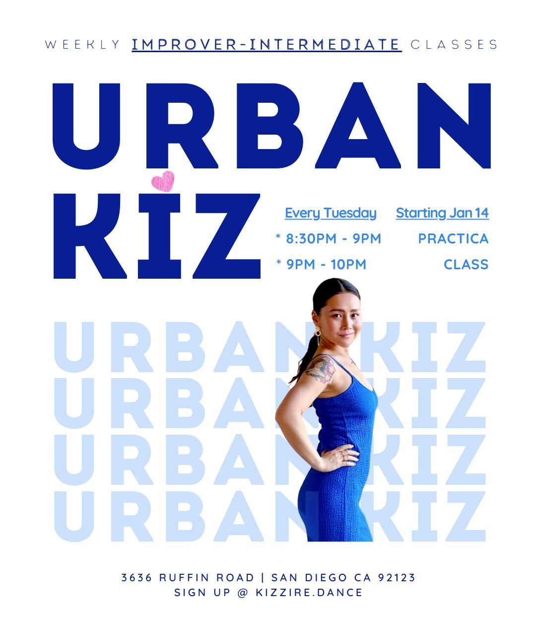 Urban Kiz Weekly Improver\/Intermediate Class