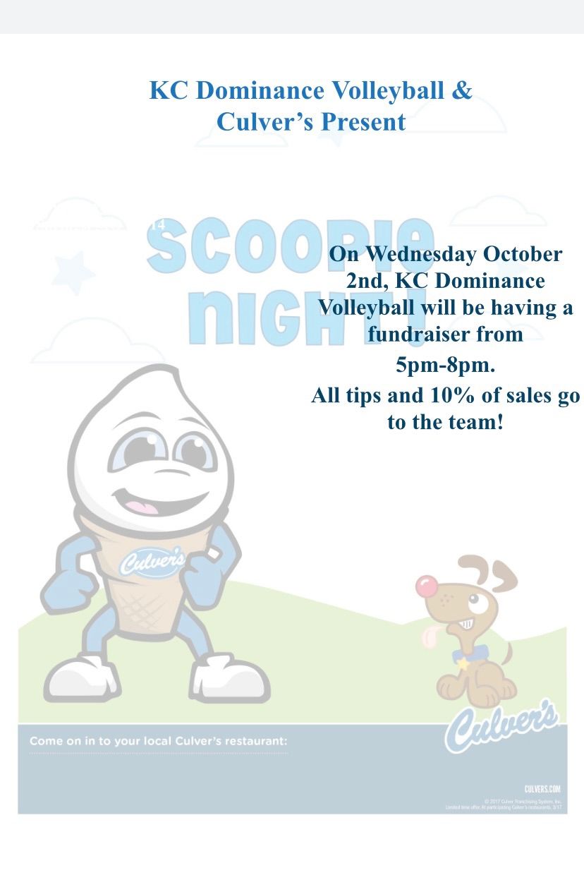 Culvers Fundraising night!