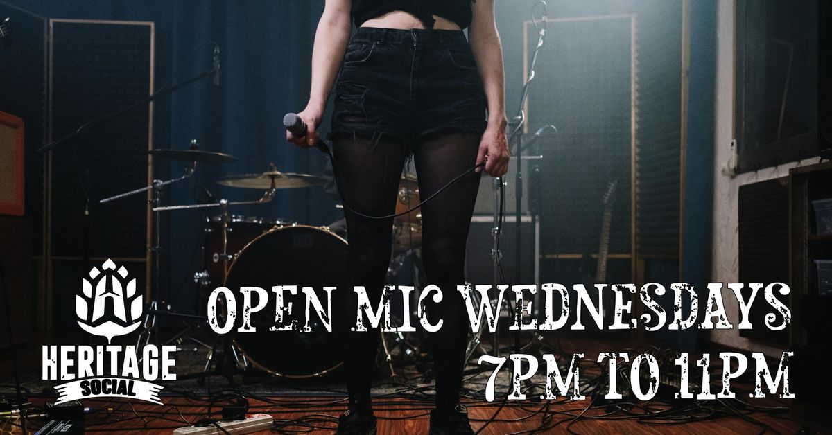 Open Mic Wednesdays at Heritage Social Club