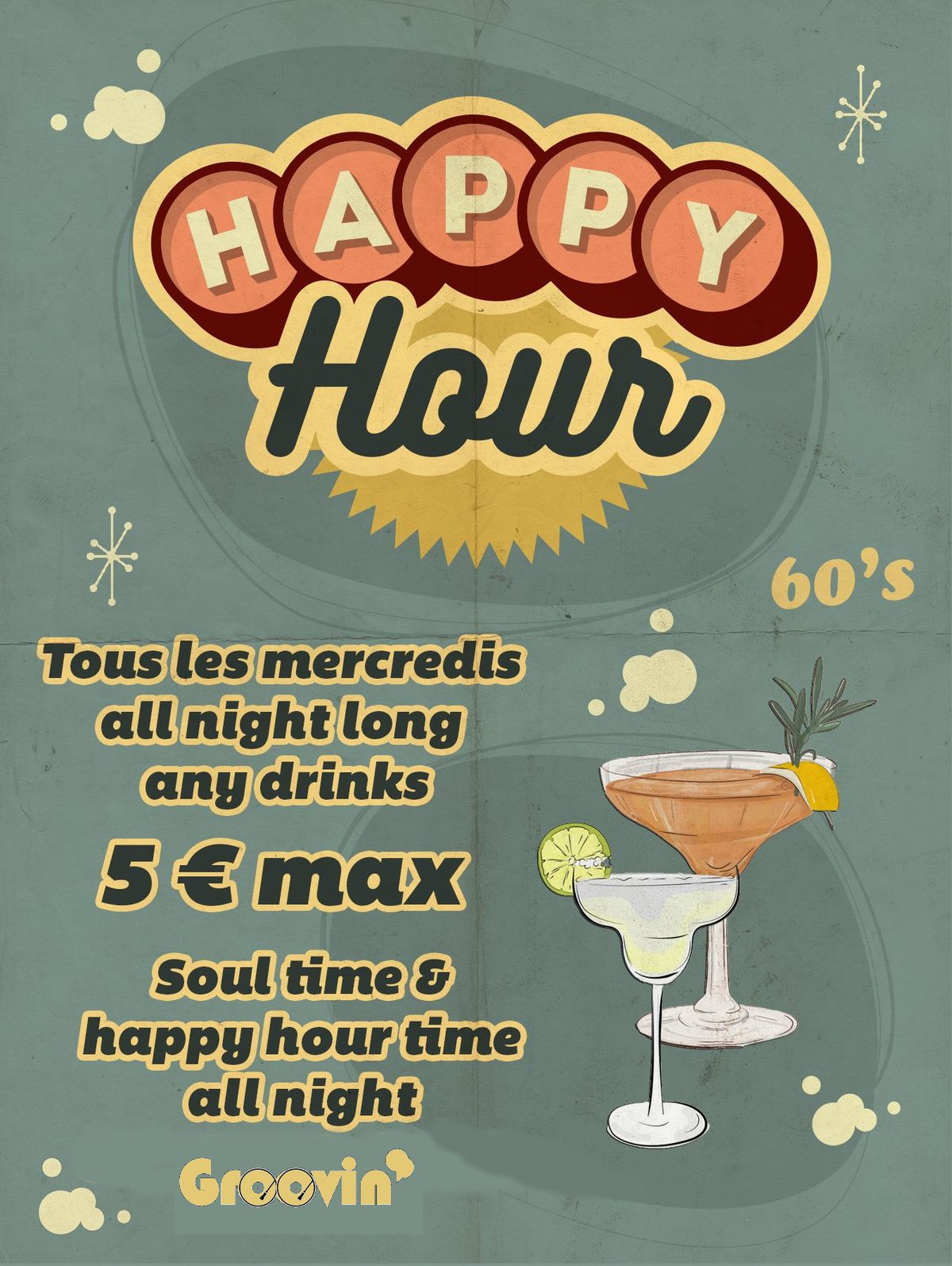 All night long Happy hour! 