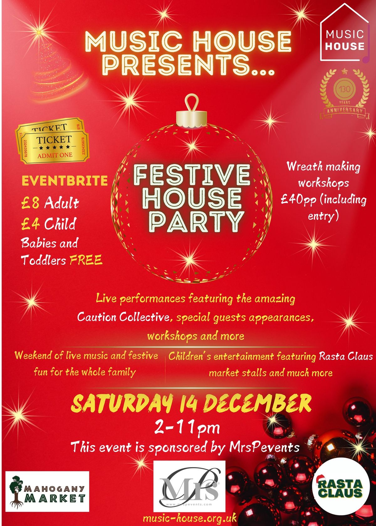 Music House Presents Festive House Party Fundraiser