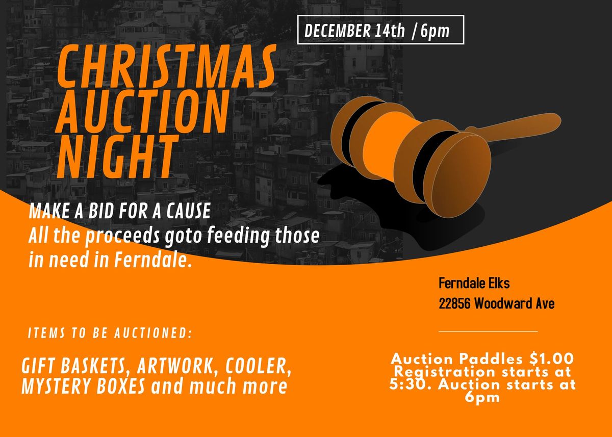 Annual Holiday Auction Fundriaser 