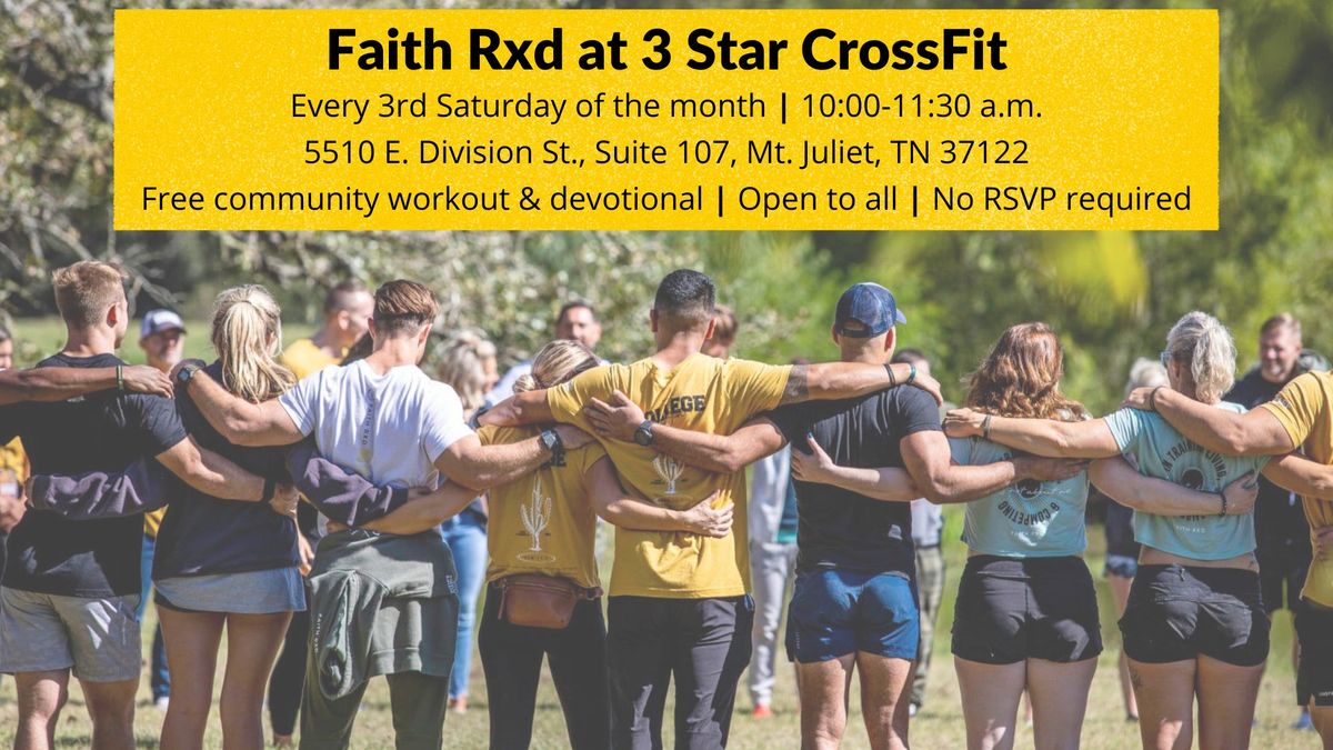 Faith Rxd - September Workout & Devotional