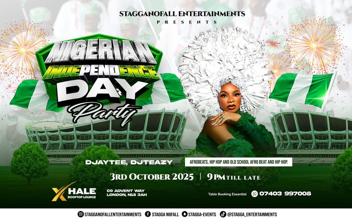 NIGERIAN INDEPENDENCE DAY, PARTY @ THE XHALE ROOFTOP LOUNGE!!