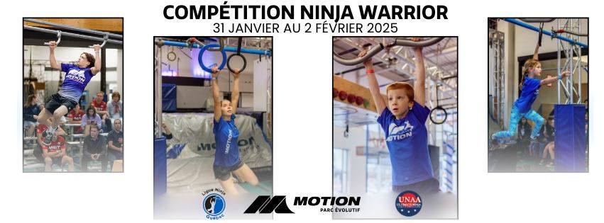 Comp\u00e9tition Ninja Warrior au Motion 