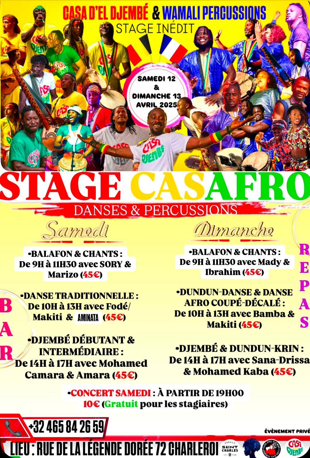 \ud83d\udd25STAGE CASAFRO\ud83d\udd25(Danse & Percussions)