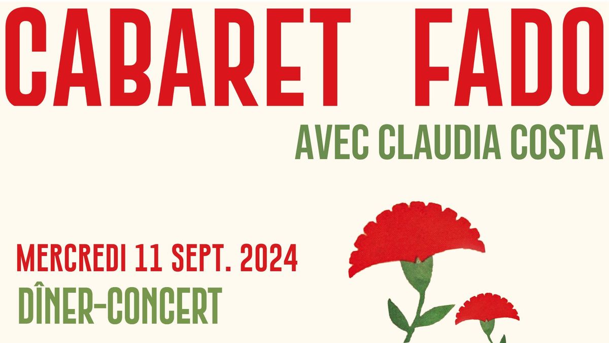 Cabaret Fado avec Claudia Costa \u2e31 La Marbrerie 