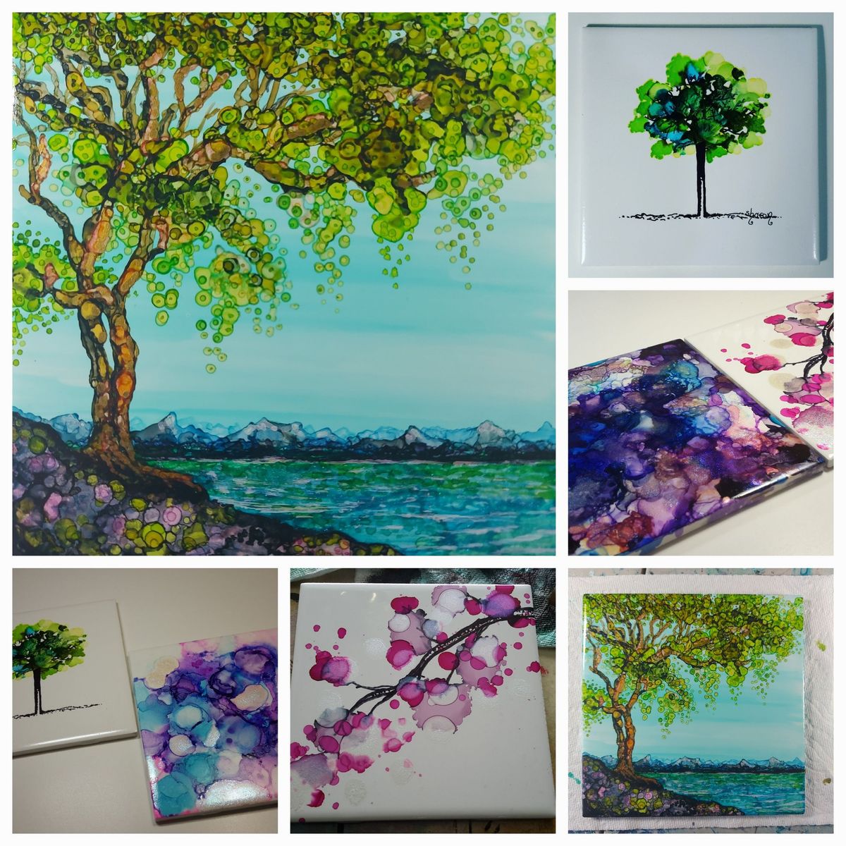 NEW DATE: Alcohol Ink Painting ~ Beginners & Up ~ 10-12 $50 or 10-2pm $90