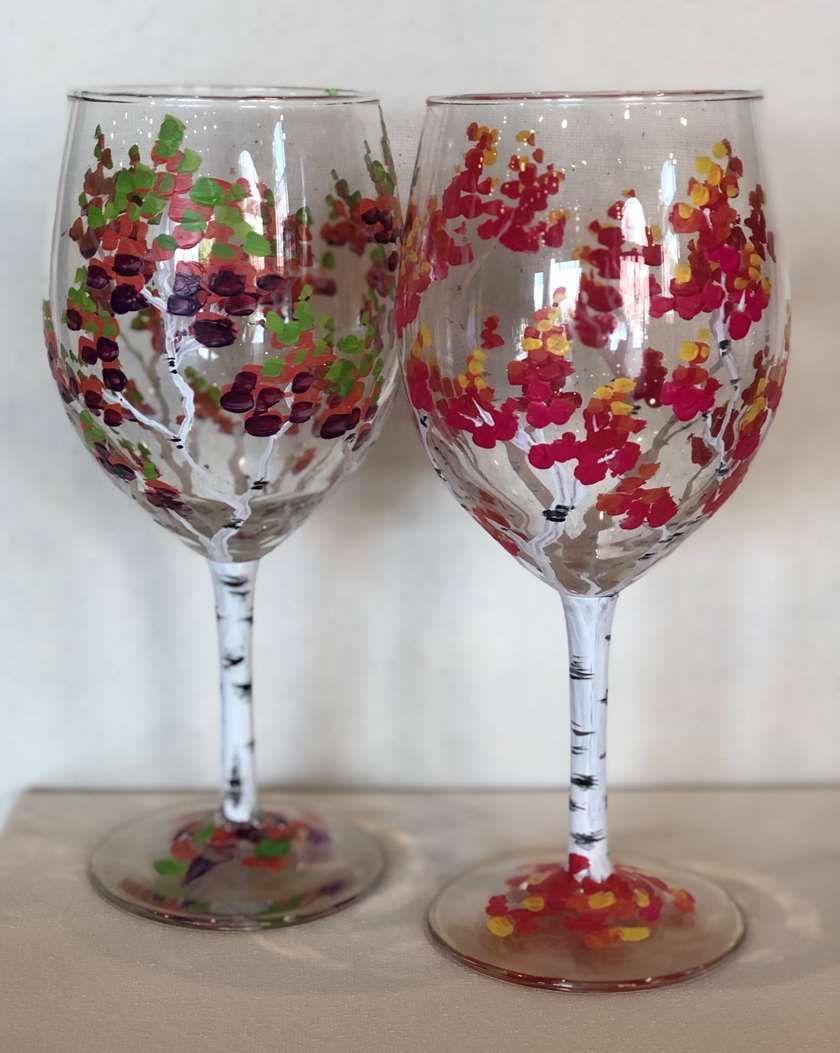 The Colors of Fall - Wine Glass Class!