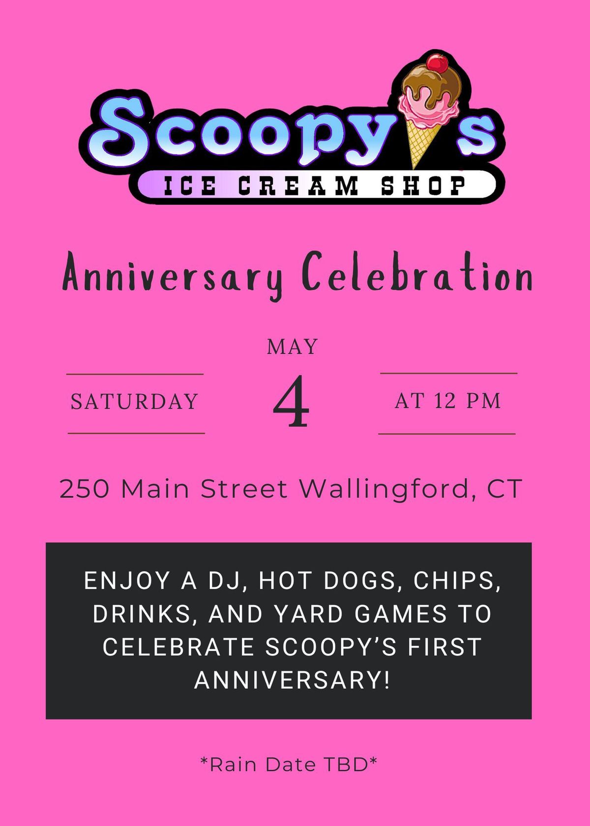 Scoopy's First Anniversary Celebration