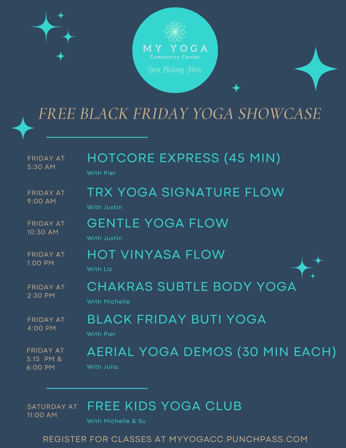 FREE Black Friday Yoga Showcase Event 