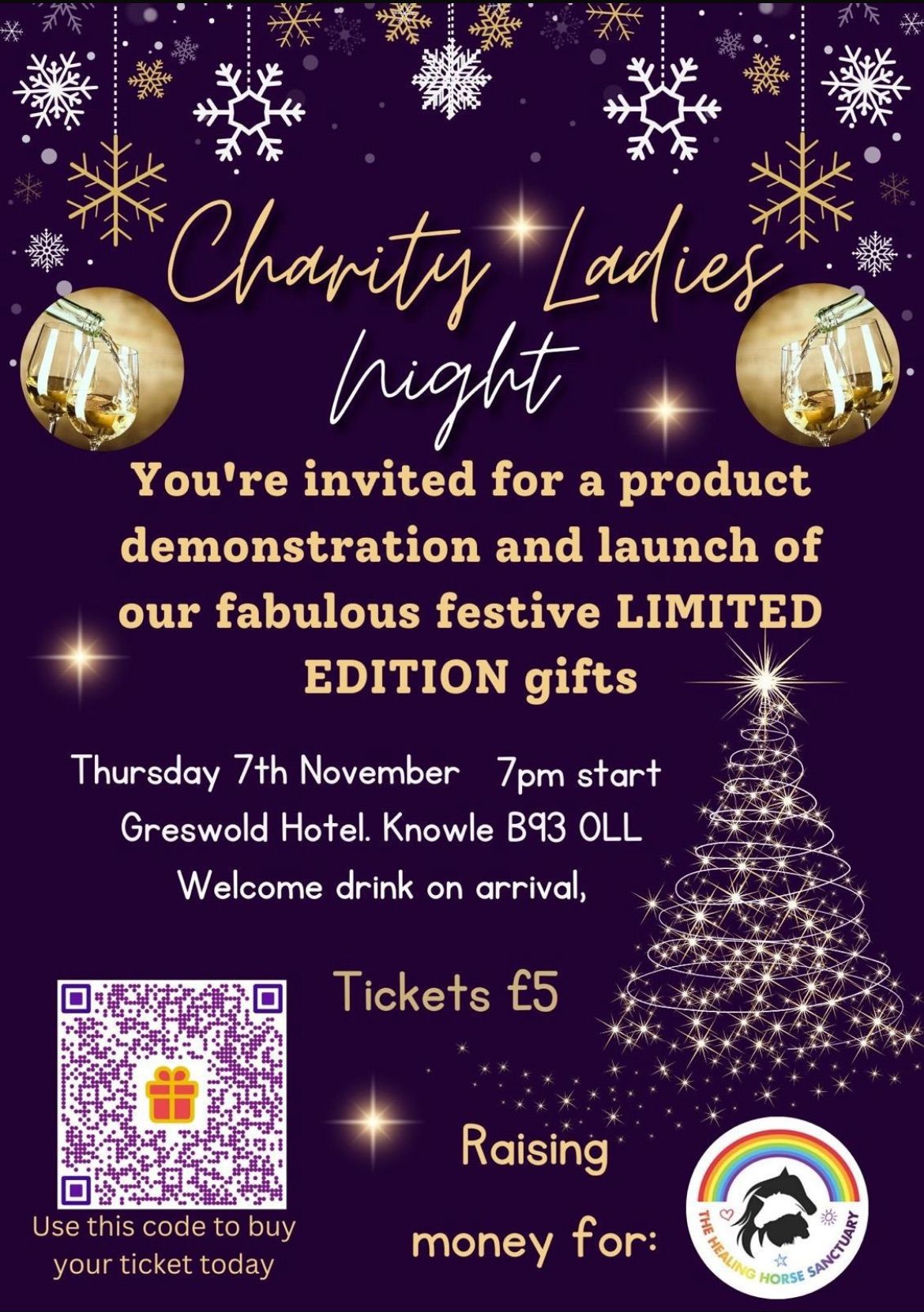 Charity Ladies Night ~ Raising for Healing Horse Sanctuary