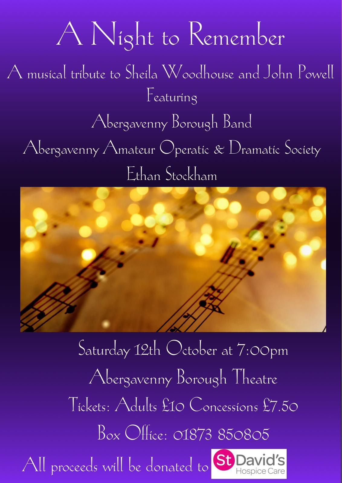 A Night To Remember - A Musical Tribute to Sheila Woodhouse and John Powell