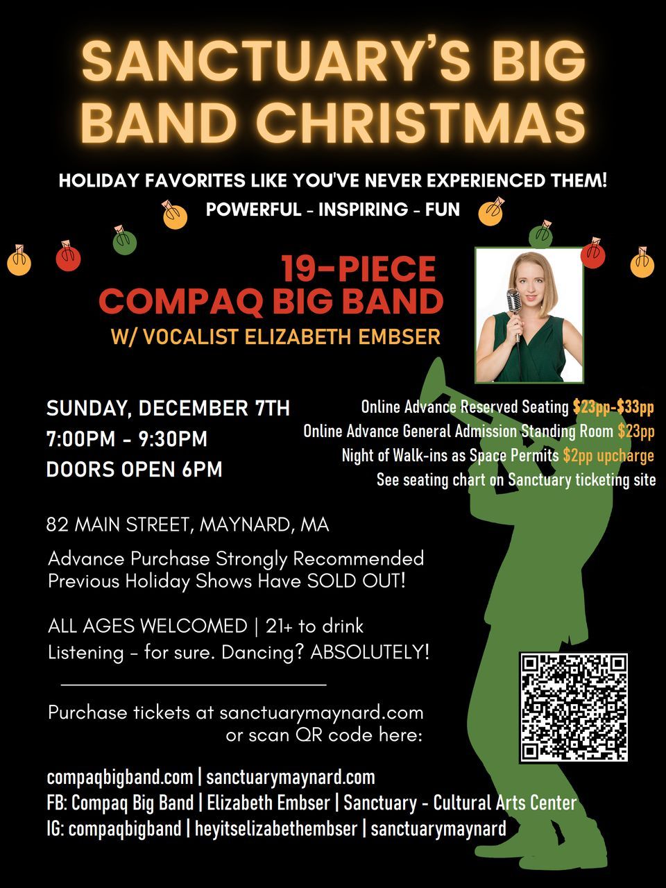 Compaq Big Band - A Big Band Christmas at City Winery - Boston