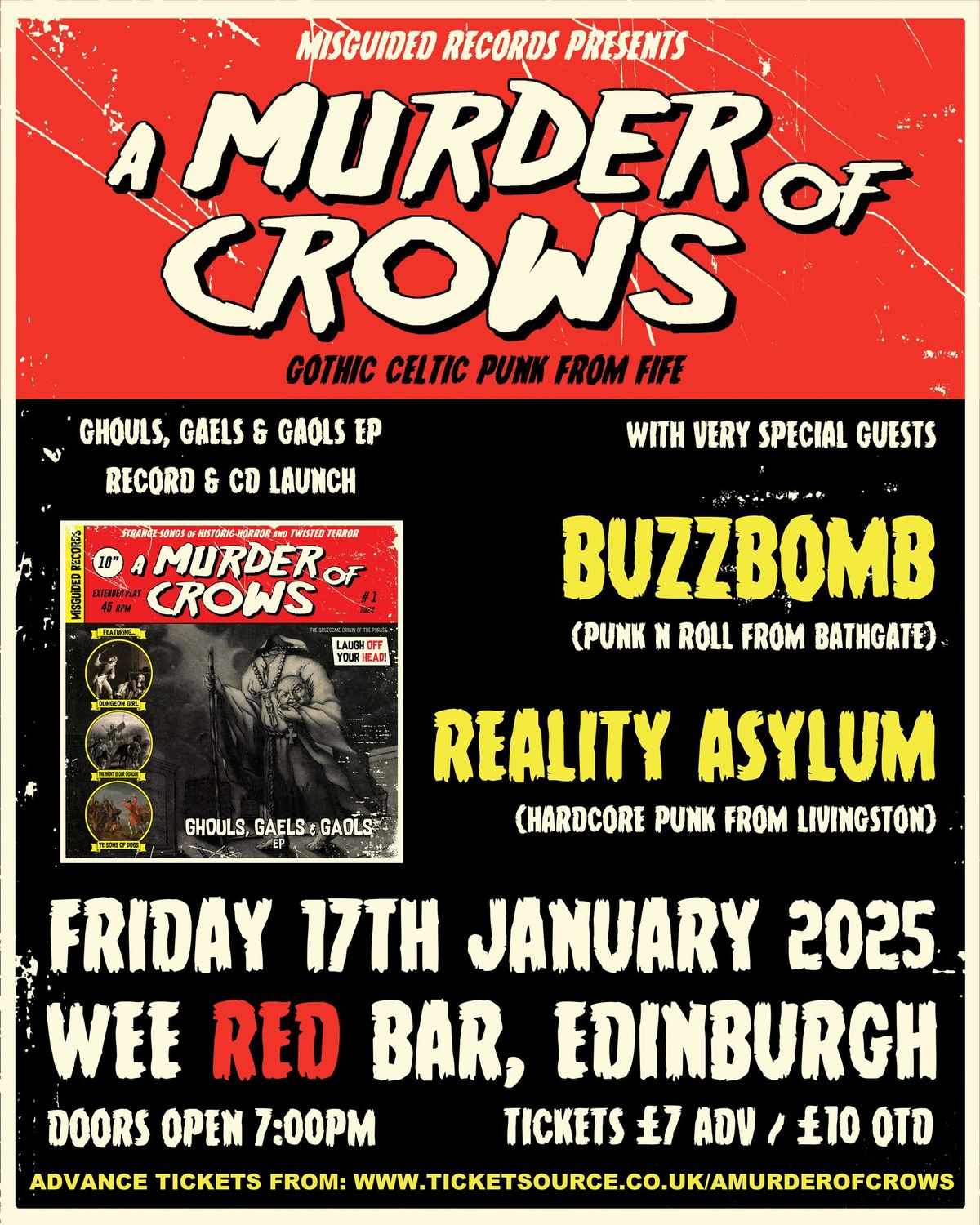 A Murder of Crows - EP Launch - Wee Red Bar, Edinburgh 