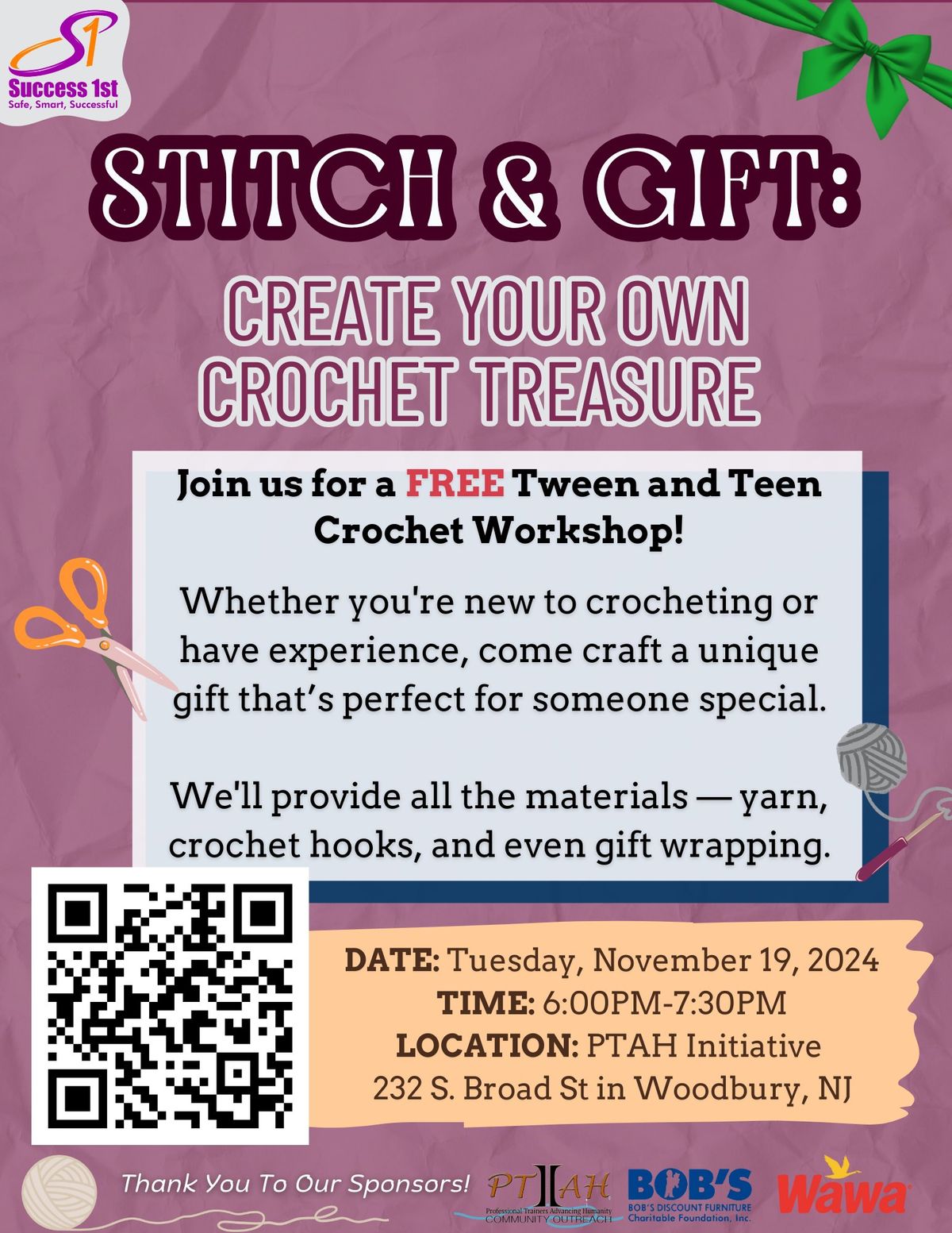 Success 1st Presents: Stitch & Gift!