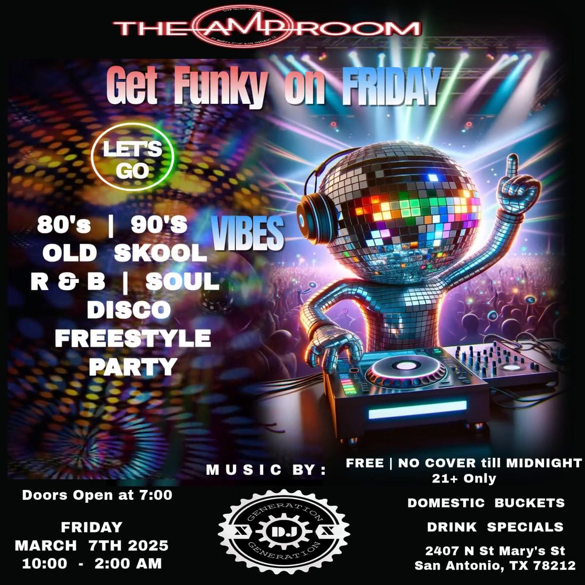 Get Funky on Friday  -  An 80's \\ 90's Old  Skool R&B \\ Soul \\ Disco Party