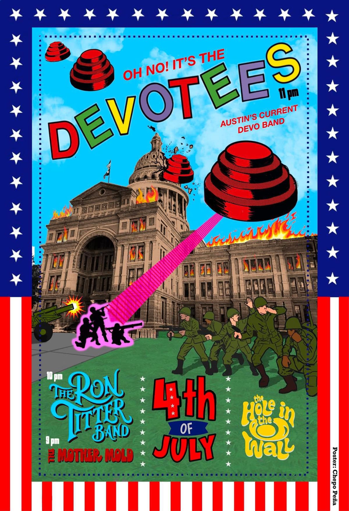July 4: Devotees, Ron Titter Band, Mothermold @ the Hole