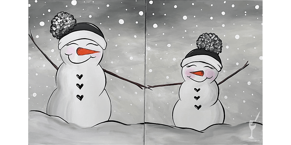 Baby and Parent Snowmen Duo - Family Fun - Paint and Sip in Houston | Classpop!\u2122