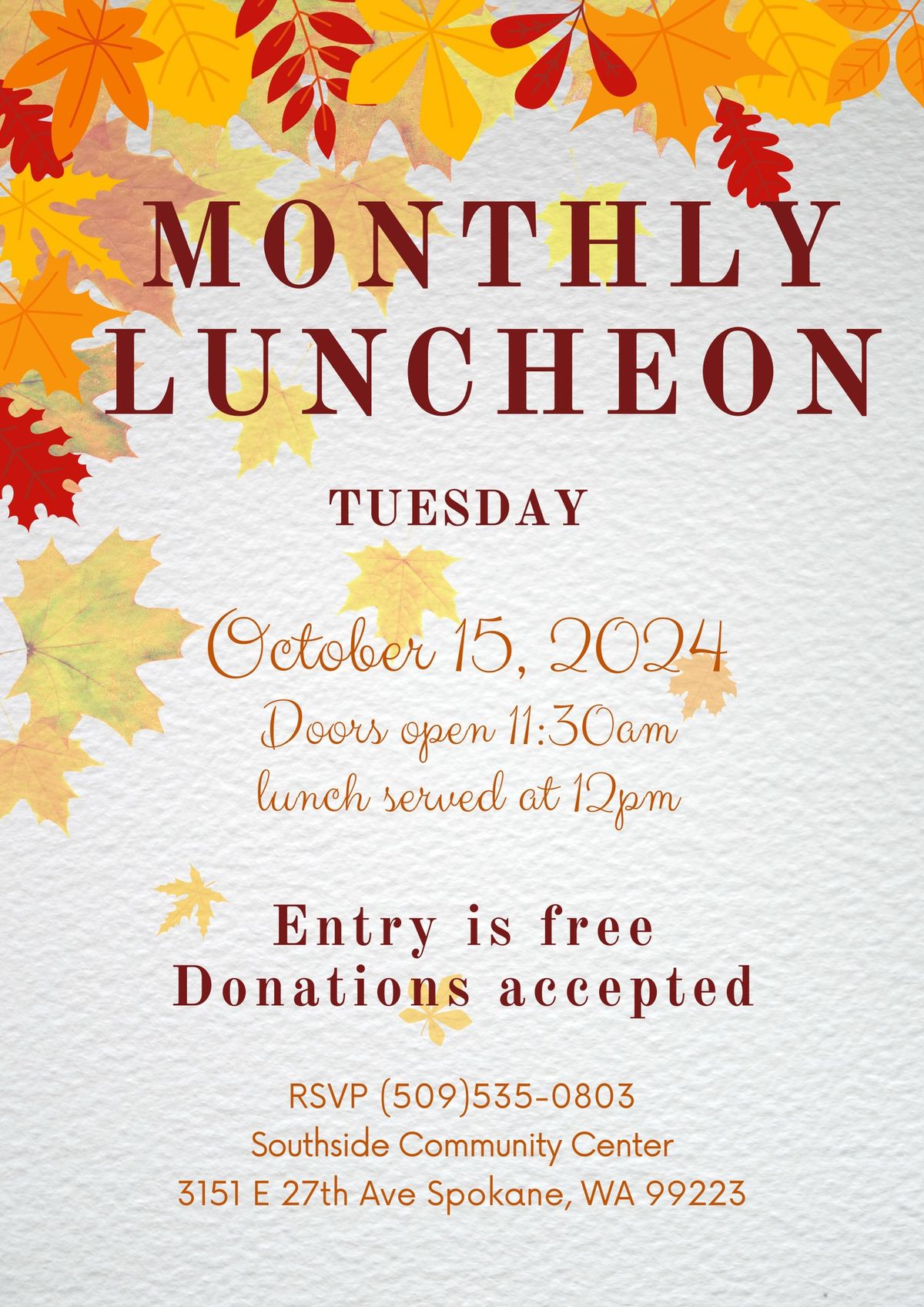 Monthly Luncheon