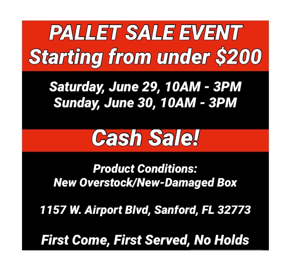 Pallet Sale Event 