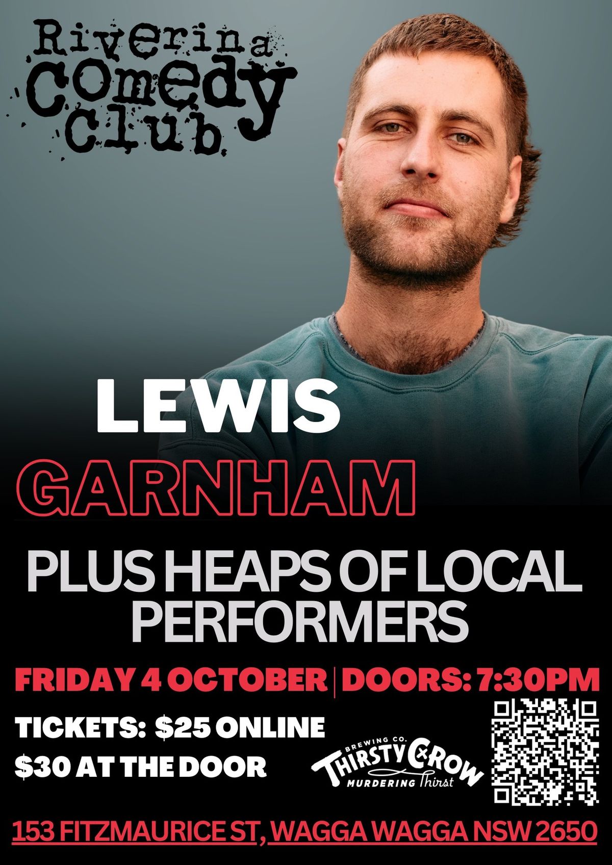 Riverina Comedy Club - LEWIS GARNHAM