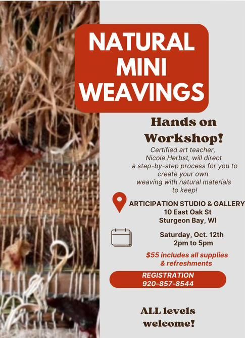 NATURAL MINI WEAVINGS  WORKSHOP WITH NICOLE  HERBST