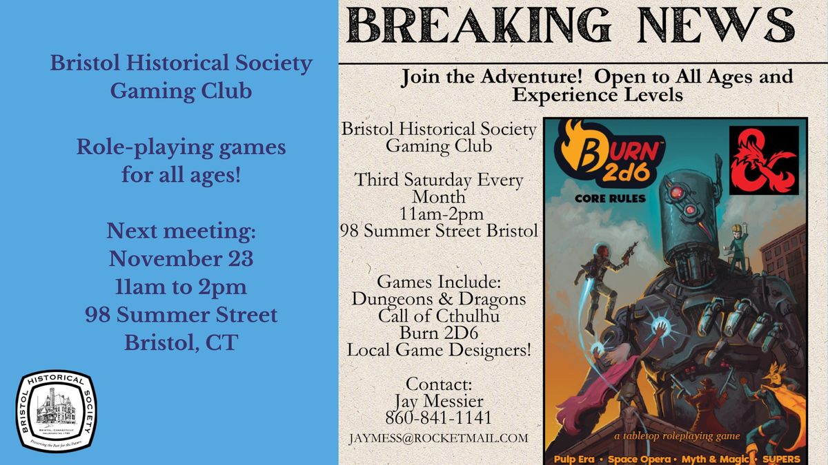 November Gaming Club Meeting