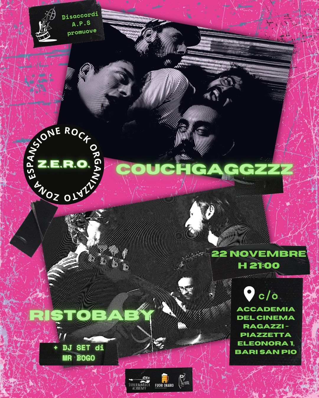 Couchgaggzzz + Ristobaby + Mr.Bogo Dj set @Rassegna Z.E.R.O.