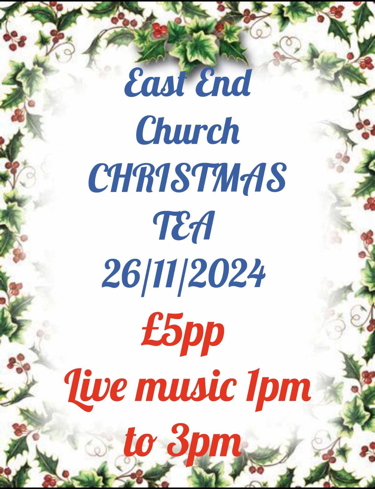 Christmas fundraising tea 