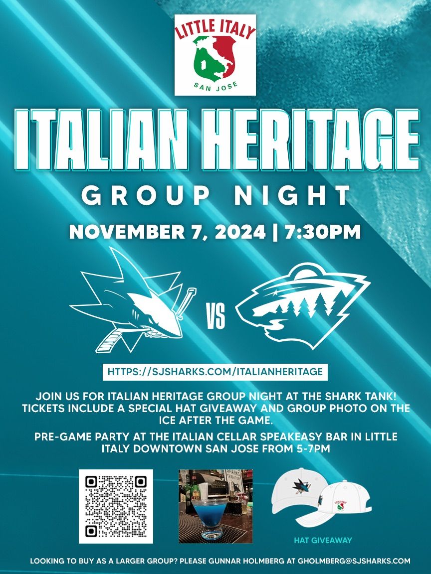 Italian Heritage Night with the SJ Sharks 