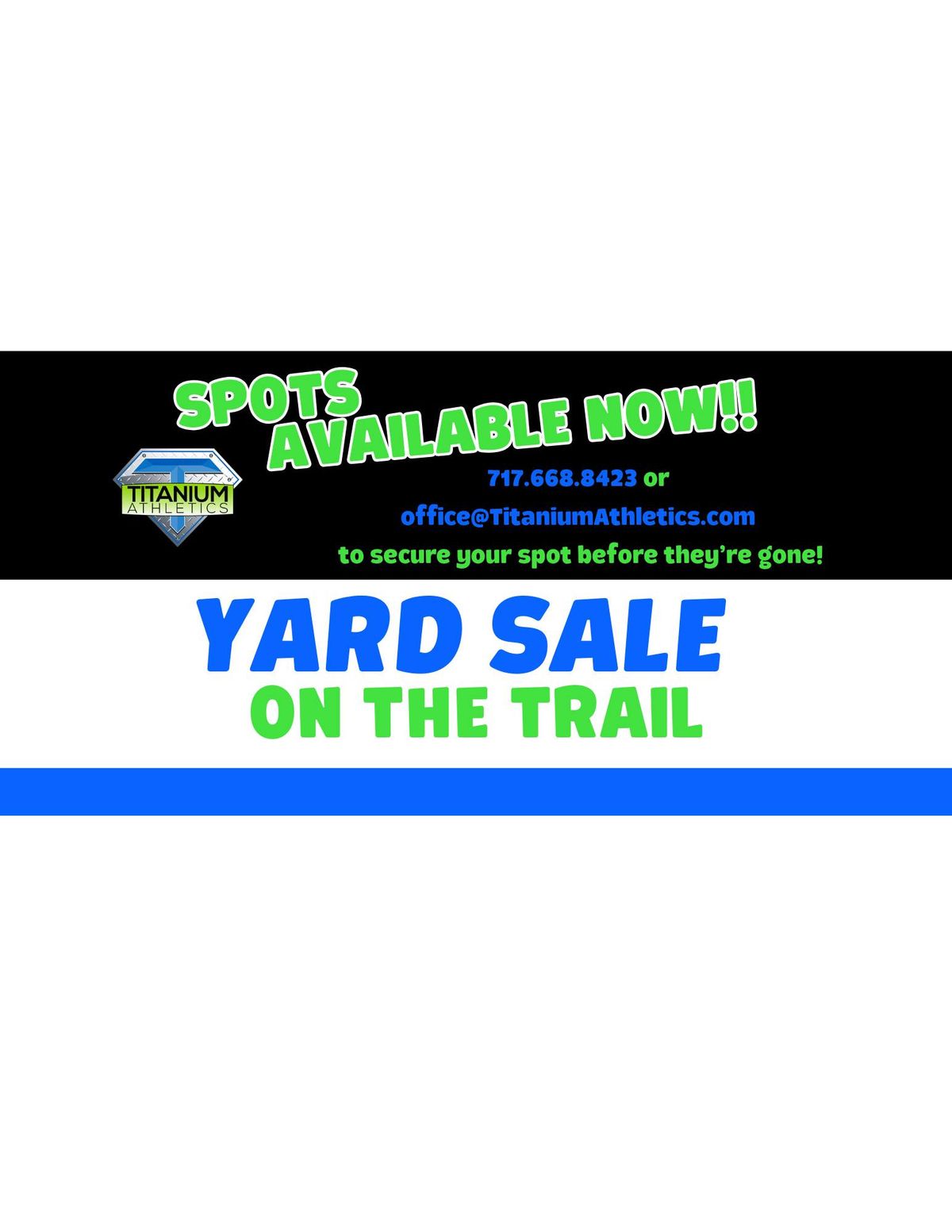 YARD SALE ON THE TRAIL