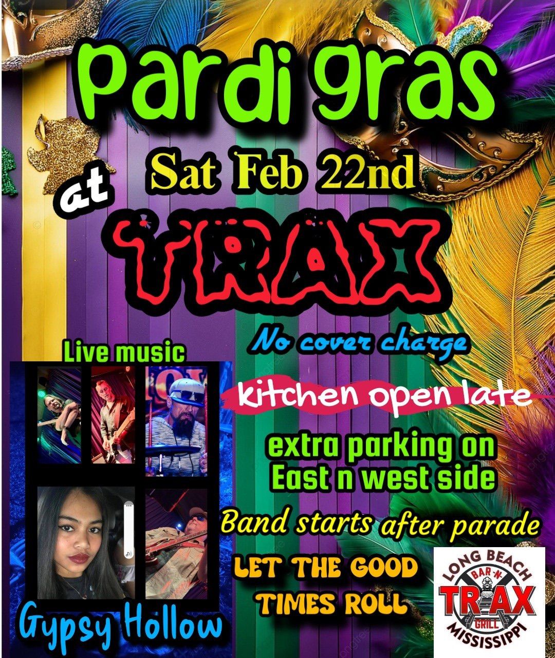 Pardi Gras 2025 Featuring Gypsy Hollow