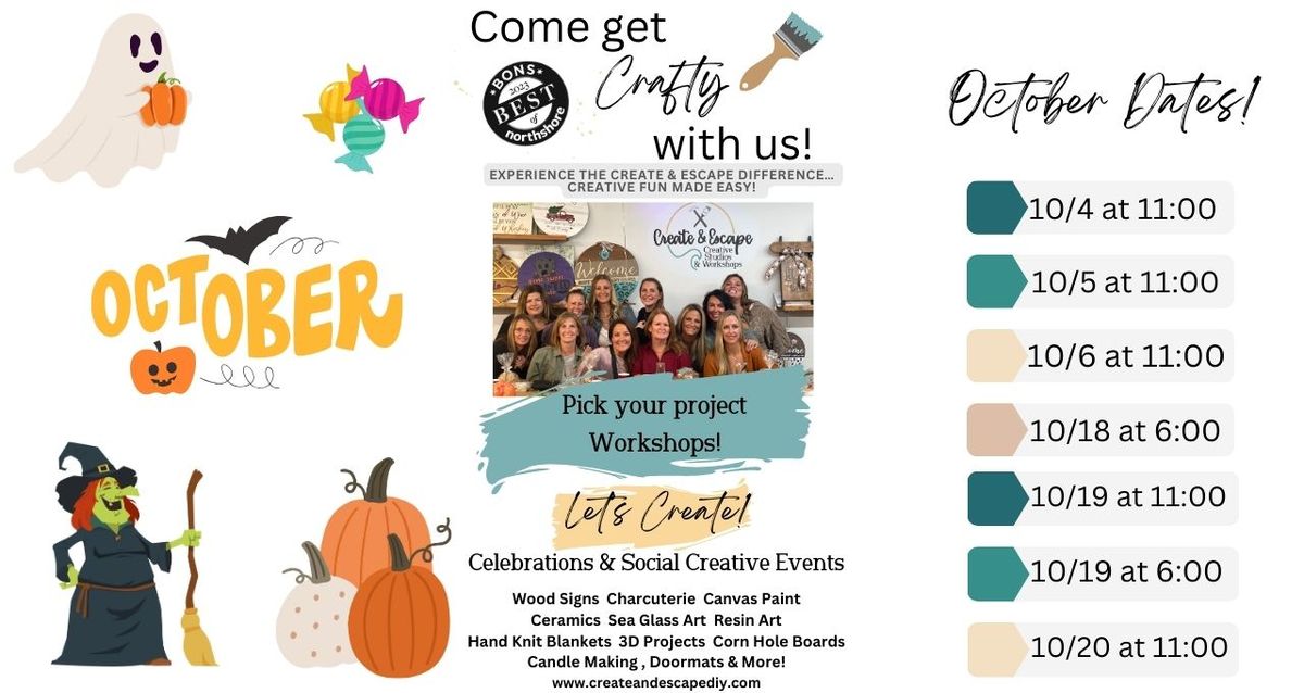 October Open Workshops!