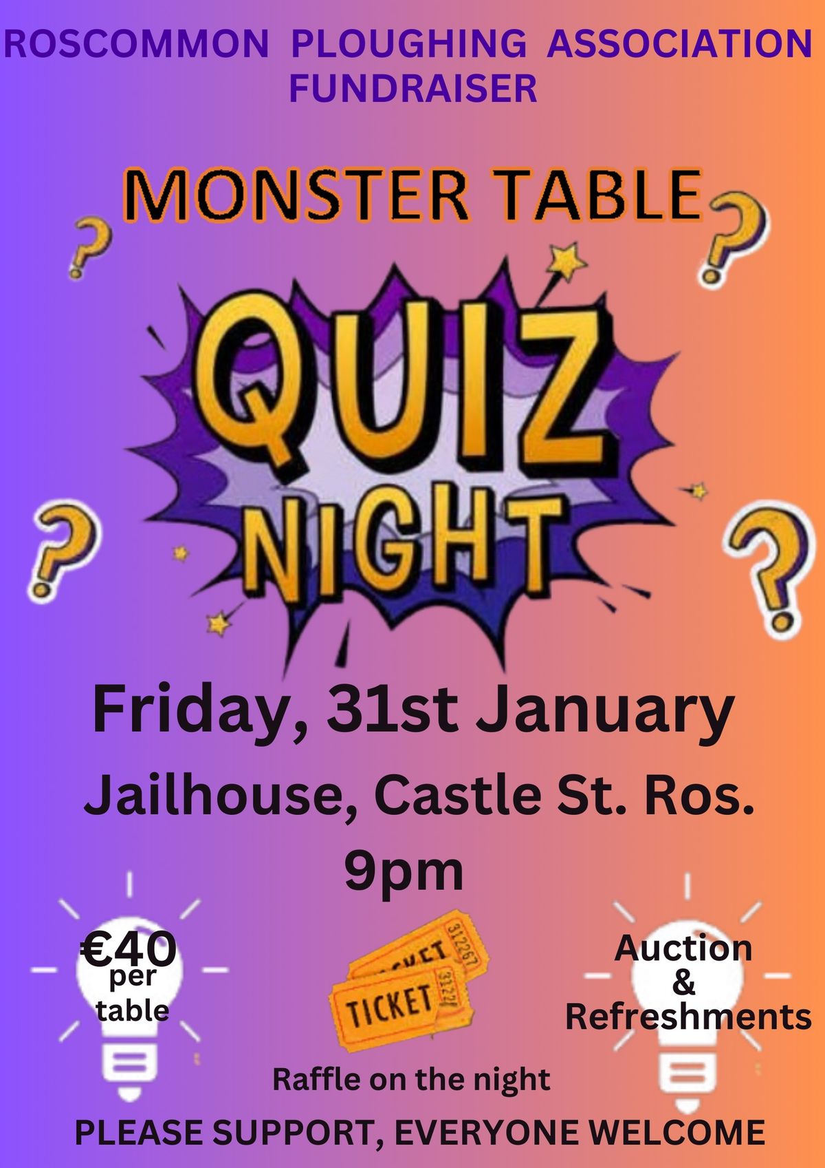 Roscommon Ploughing Table Quiz