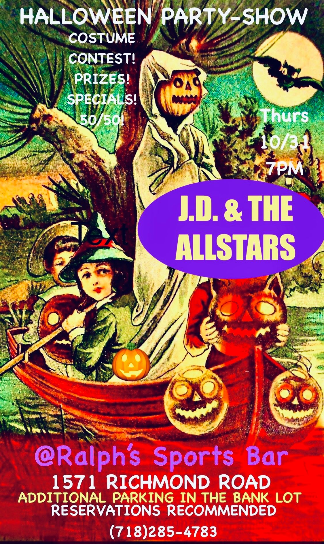 Halloween Party-Show @Ralph\u2019s Sports Bar w\/JD & The AllStars 