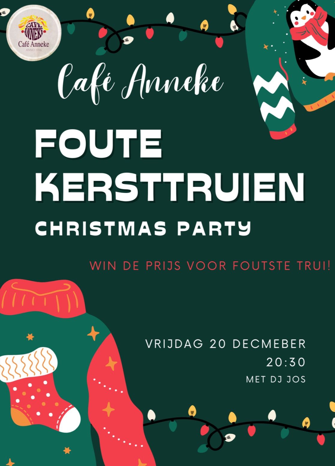 Foute kersttruien christmas party 