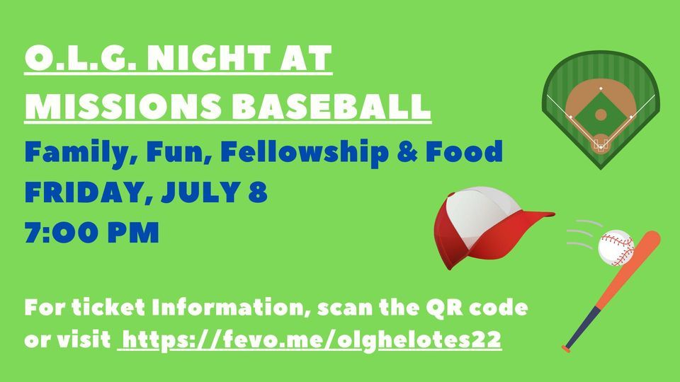 Religious Ed Night at Missions Baseball