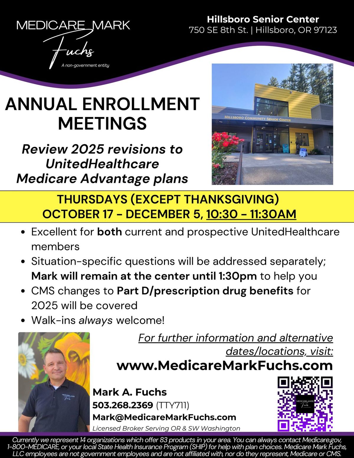 Medicare Annual Enrollment Period: Review 2025 UnitedHealthcare Plan Revisions | HILLSBORO