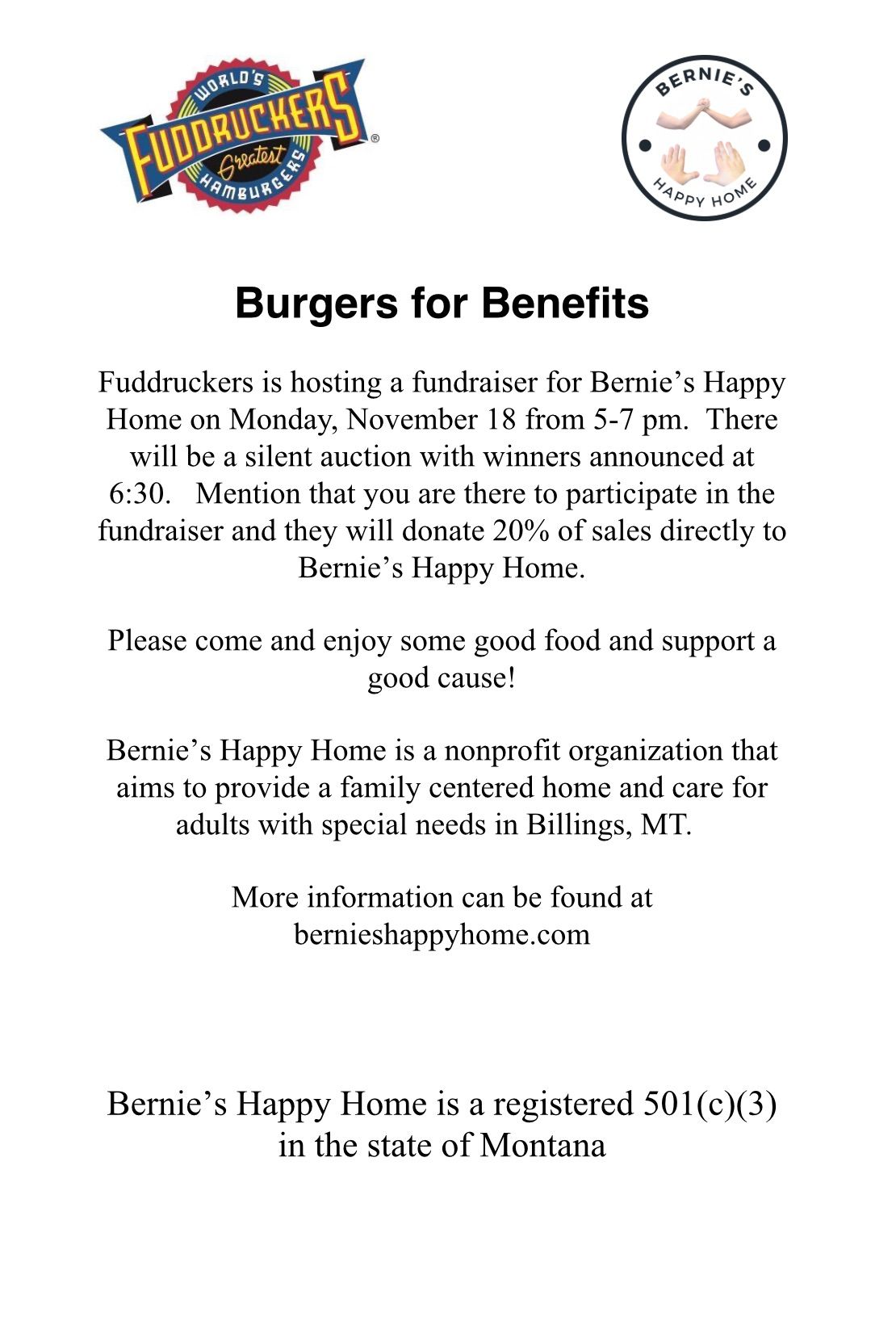 Burgers for benefits