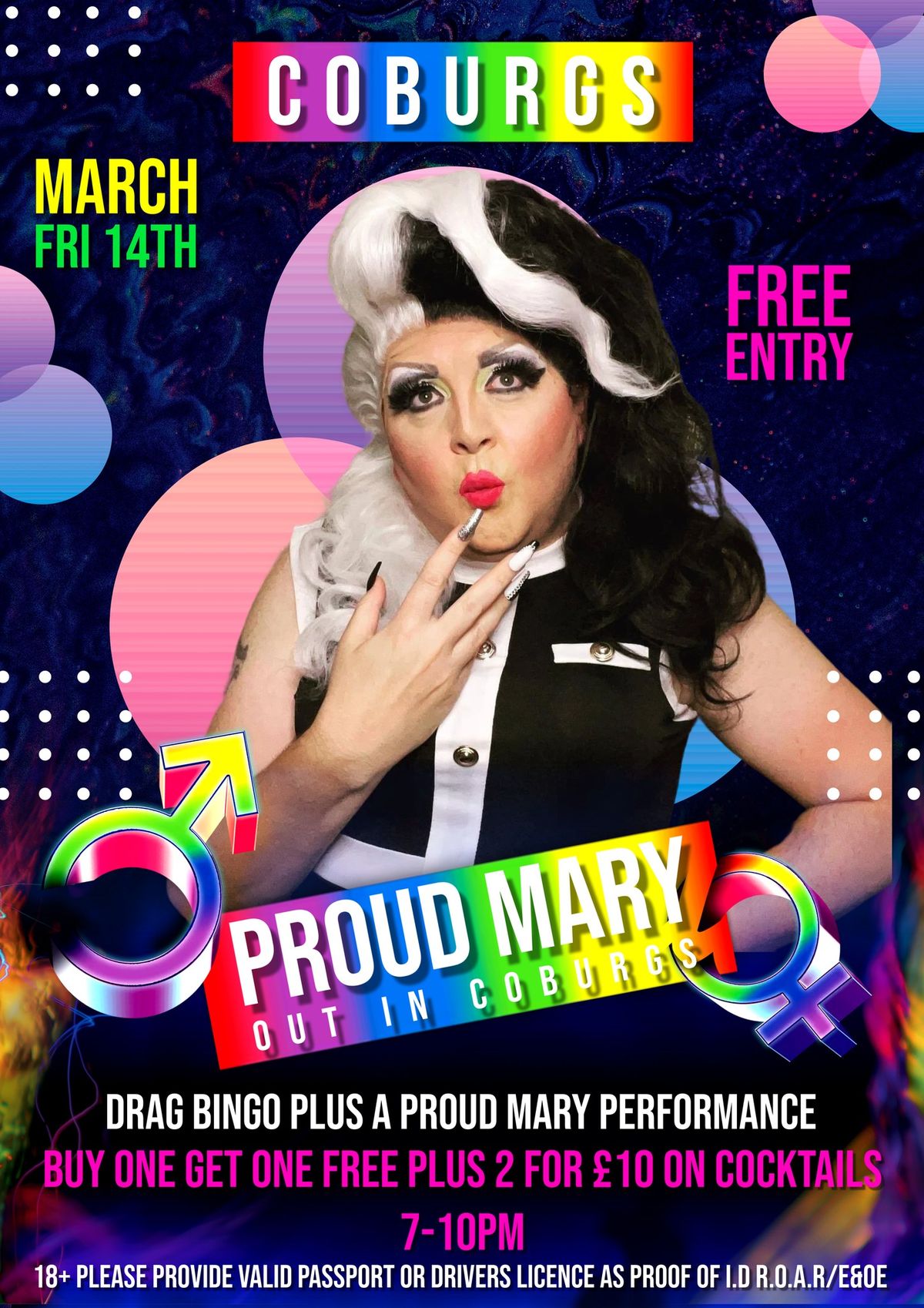 OUT IN COBURGS DO DRAG | BUY ONE GET ONE FREE 7-10PM | FREE ENTRY