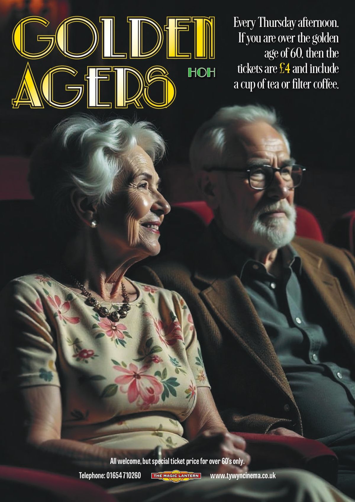 Golden Agers: \u00a34 Films on Thursdays for Ages 60+ with Free Tea\/Coffee 