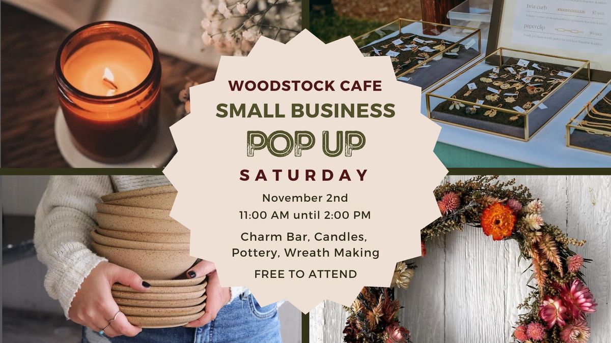 Small Business Pop-Up \/\/ Charm Bar, Candles, Pottery, Wreath Making & Wine Sale